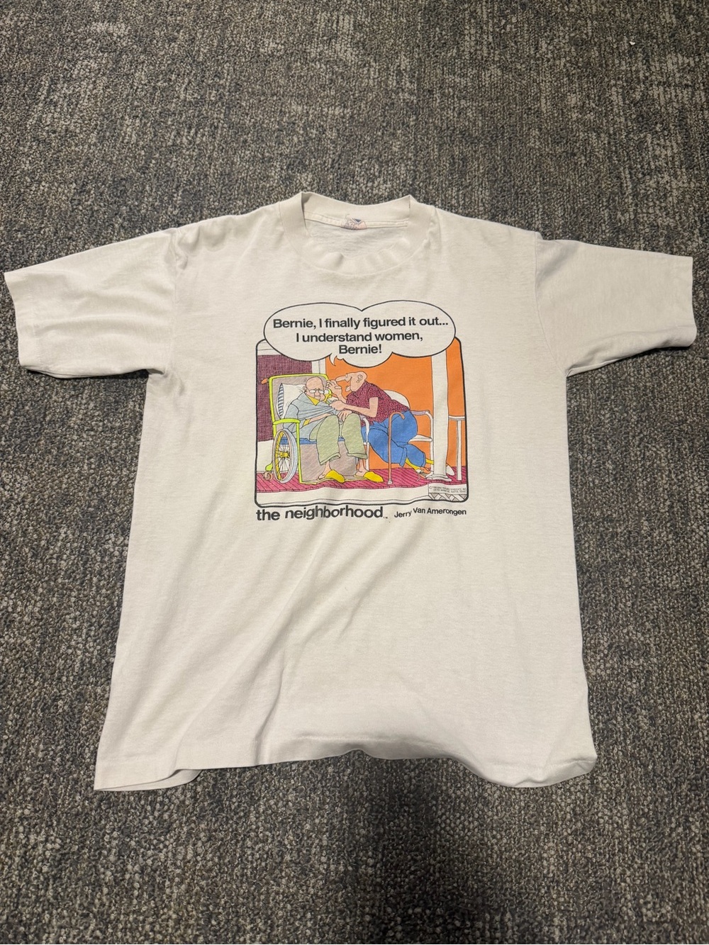 Vintage 1986 The Neighborhood Jerry Van Amerongen Cartoon Single Stitch Tee USA
